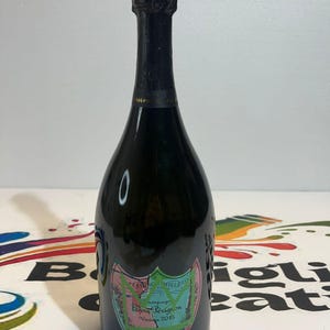 Dom Perignon Empty Bottle•Dom Perignon Flaschen Leer•Dom Perignon Bouteille Vide•Dom Perignon Limited Edition•Jean Michael Basquiat Factice immagine 9
