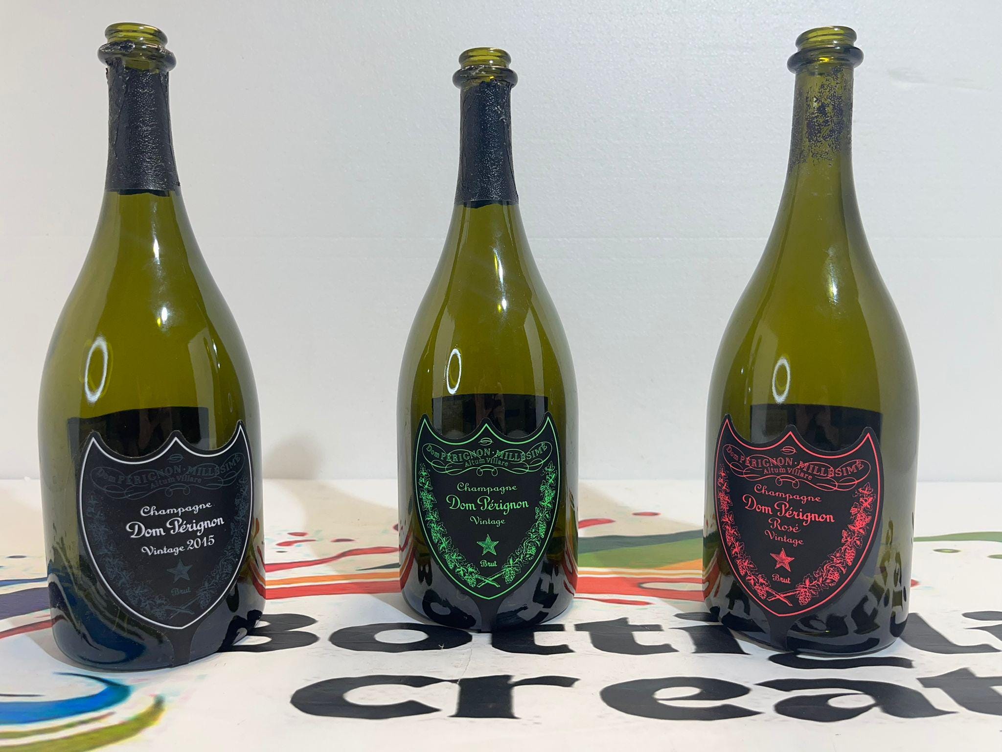 Empty Dom Perignon Vintage 空ボトル ルミナス ロゴ Empty Dom Perignon Vintage 空ボトル ルミナス ロゴ