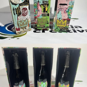 Dom Perignon Empty Bottle•Dom Perignon Flaschen Leer•Dom Perignon Bouteille Vide•Dom Perignon Limited Edition•Jean Michael Basquiat Factice immagine 1