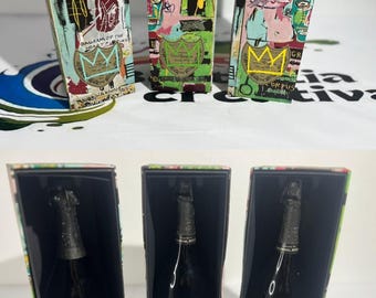 Pusta butelka•Domowy luksusowy szampan•Vide Dom Perignon Bouteille•Limited Edition Dom Pérignon•Jean Michael Basquiat Factice•Box dompe