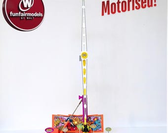 miniature Motorised Funfair Ride Giant Booster Model 1:87 – H0 Scale Carnival Attraction gift
