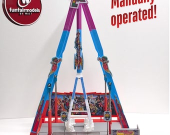 Miniature XL Giant Swing Funfair Ride 1:87 H0 – carnival scale model gift