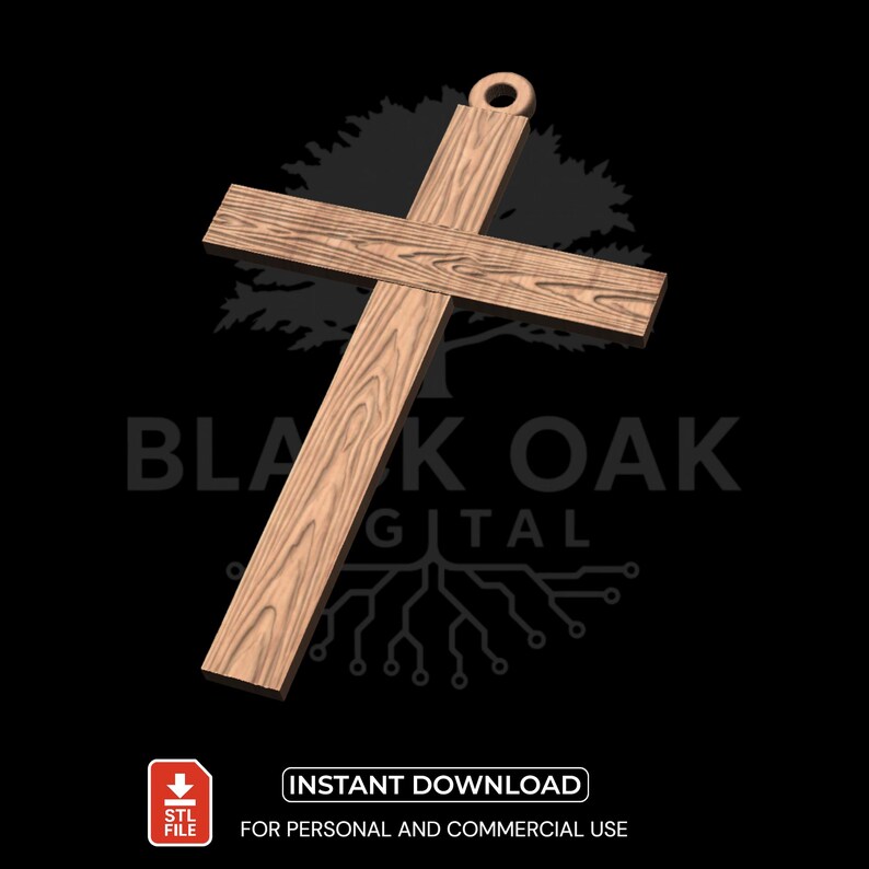 Wooden Cross STL File for CNC, 3D Printing, Woodworking - Digital ...