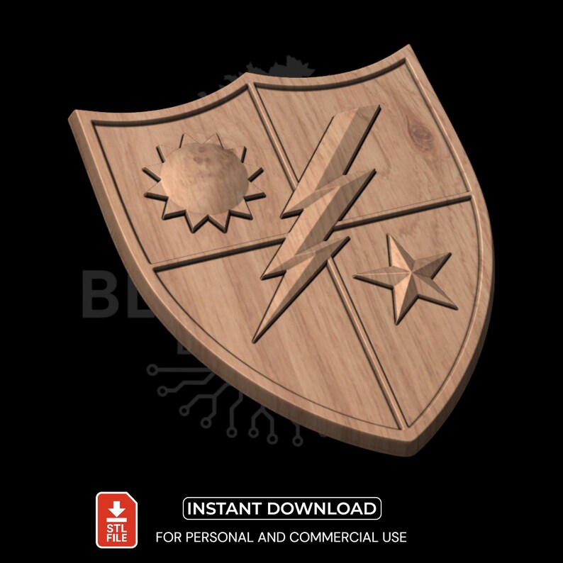 Ranger Regiment DUI STL | 3D Military Patch Model for CNC and 3D ...