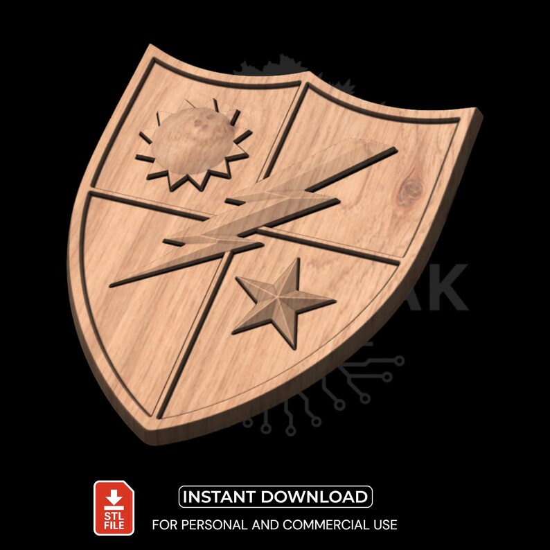 Ranger Regiment DUI STL | 3D Military Patch Model for CNC and 3D ...