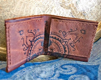 Mandala Leather Wallet