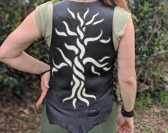 Tree of Sacred Knowledge Deerskin Leather Vest