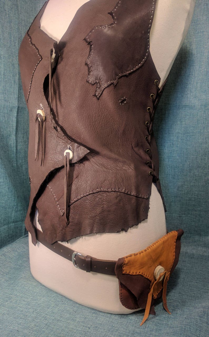 Natural Tones Buckskin Belt Bag / Hip Pouch / Fanny Pack image 7