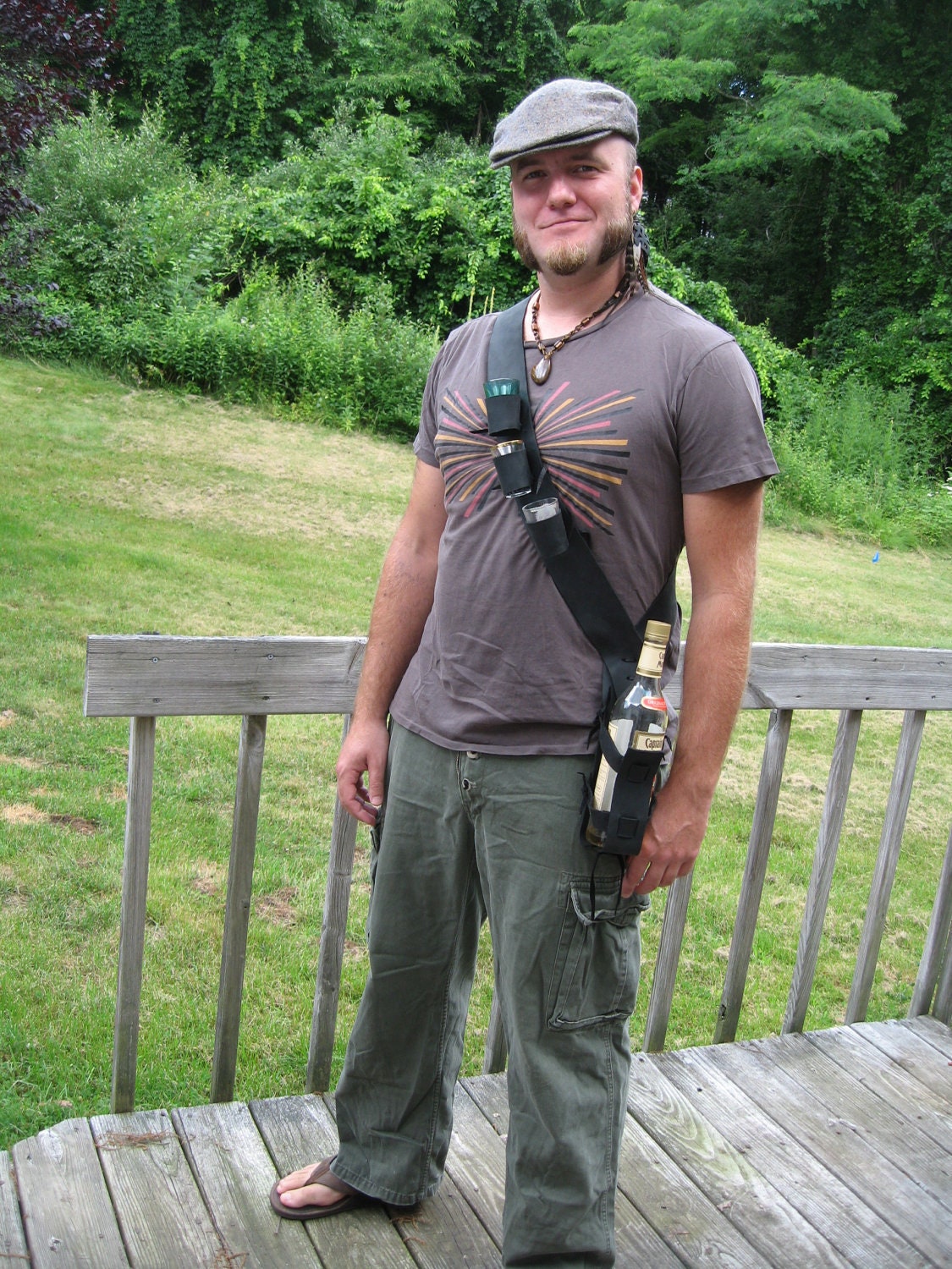 Leather Bottle and Shot Bandoleer- RUSH LISTING - Etsy