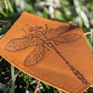 Detailed Dragonfly Leather Patch