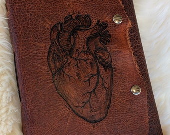 Anatomical Heart Leather journal/ sketchbook
