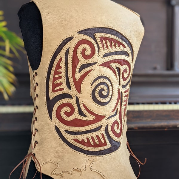 Trypillia Sacred Geometry Deerskin Leather Vest