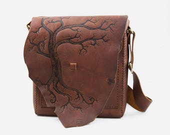 Twisted Tree Leather Satchel