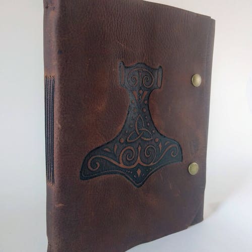 Thor's shops Hammer Leather Journal/ Sketchbook/ Notebook/ Spellbook