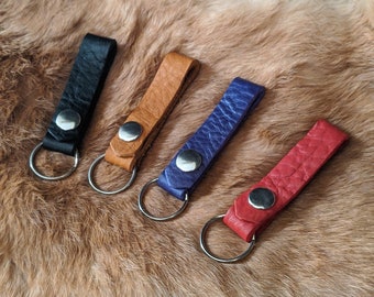 Leather snap Keychain