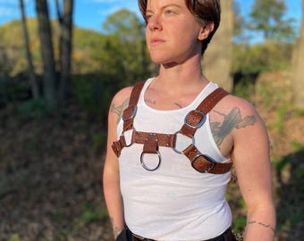 Leather Bulldog Chest Harness