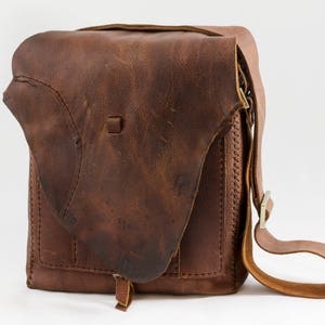 Rustic Brown Leather Satchel