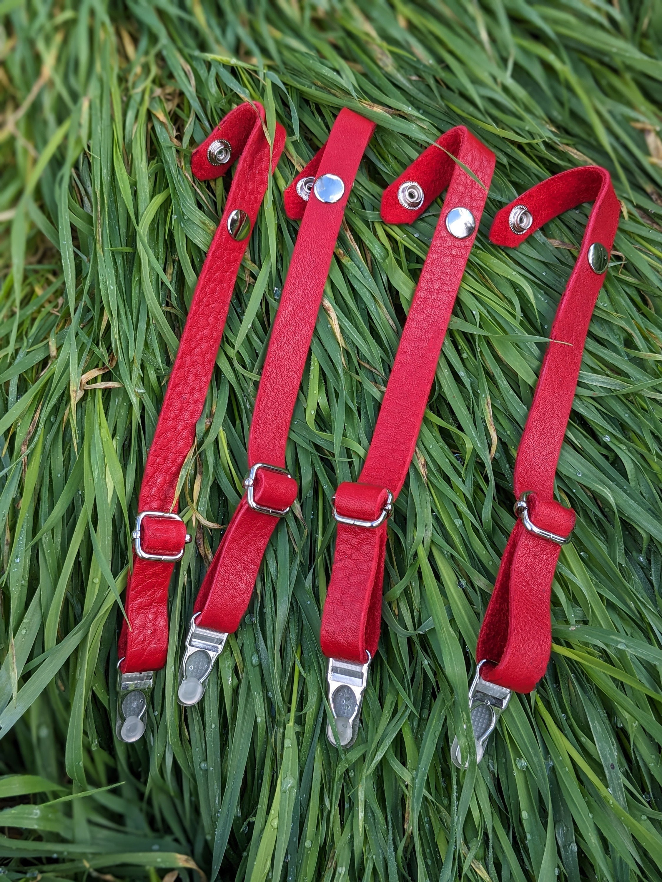 Red Leather Garter - Etsy