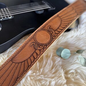 Behutet Egyptian Leather Guitar Strap