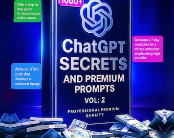 1000+ ChatGPT-prompts: AI-afbeelding, video en cv (digitale download)