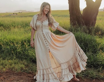 Boho Maternity dress for photoshoot, Bohemian Pregnancy dress for baby shower, Summer style Rustic Maternity Dress, Bohemian Flying dress