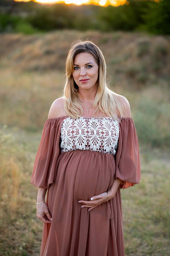 princess polly baby blue dress Maternity Maxi Dress Plus Size Boho Maternity Dress Momyknows White Lace  Corset Square Neck Flare Sleeve