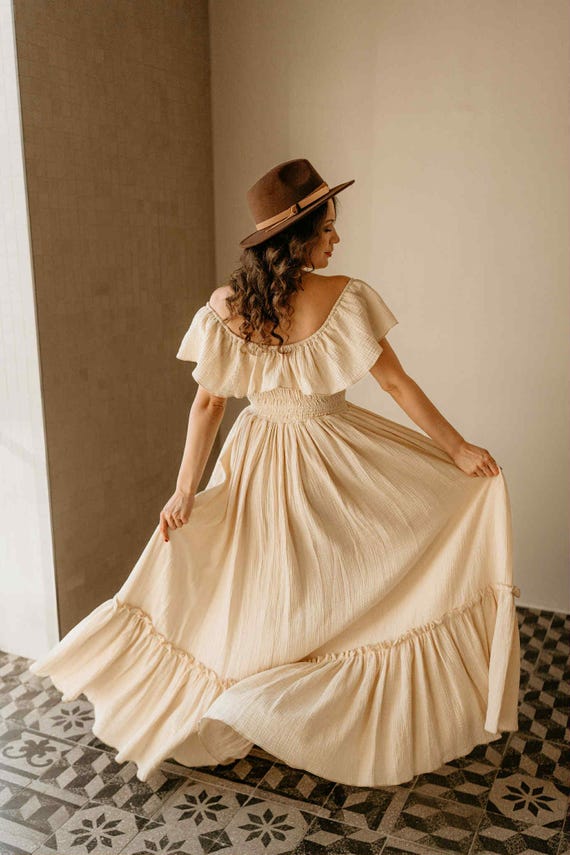 blue dress for baby girl Lace Boho See-through Beach Maternity Photoshoot Dress main image 0