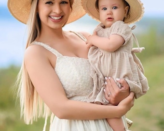 Matching mother daughter formal dress,Family Photo Outfit, Cottagecore dress, Mom and Daughter Dress for Photoshoot