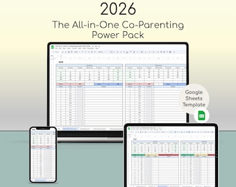 2026 All-in-One Co-Parenting Power Pack – Ultimate Google Sheets Toolkit for Shared Parenting, Custody & Communication Tracking