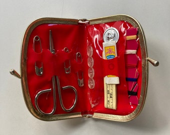 Sewing kit in mini snap purse