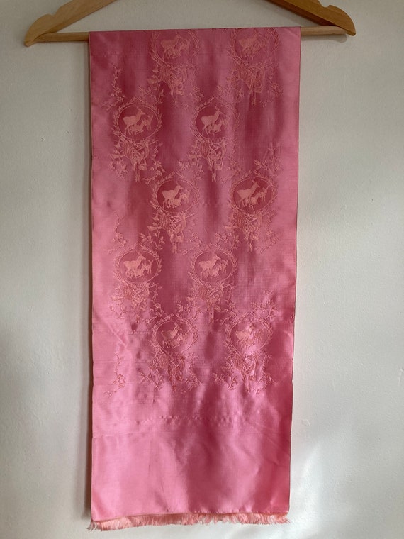 Vintage pink deer scarf