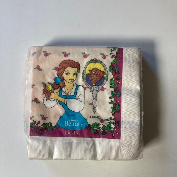 Beauty and the Beast Napkins Etsy