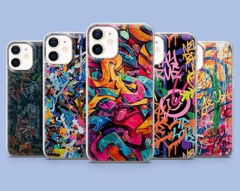 Graffiti Phone Case Street Art Spray Paint Cover for iPhone 17 Pro, 16, 15, 14, 13, Samsung S25, S24FE, S23, S22, A16, A55, A25, Pixel 9