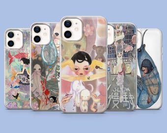 Funda para teléfono Aya Takano, diseño artístico japonés, estética para iPhone 17Pro, 16, 15, 14, 13, 12, Samsung S26, S25, S24, S23Fe, A16, A56, Pixel 10, 9Pro