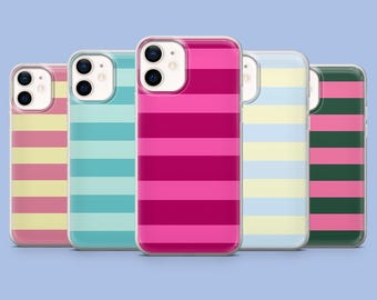 Funda para teléfono con rayas sencillas y líneas minimalistas para iPhone 17Pro, 16, 15, 14, 13, 12, Samsung S26, S25, S24, S23Fe, A16, A56, Pixel 10, 9Pro