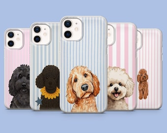 Funda para teléfono con diseño de caniche para amantes de los perros, compatible con iPhone 17Pro, 16, 15, 14, 13, 12, Samsung S26, S25, S24, S23Fe, A16, A56, Pixel 10 y 9Pro.