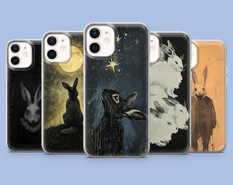 Gothic Hase Handyhülle Evil Side Scary Rabbit, iPhone 16 Pro, 15, 14, 13, 12, Samsung S25, S24FE, S23, S22, A16, A55, A25, Pixel 9