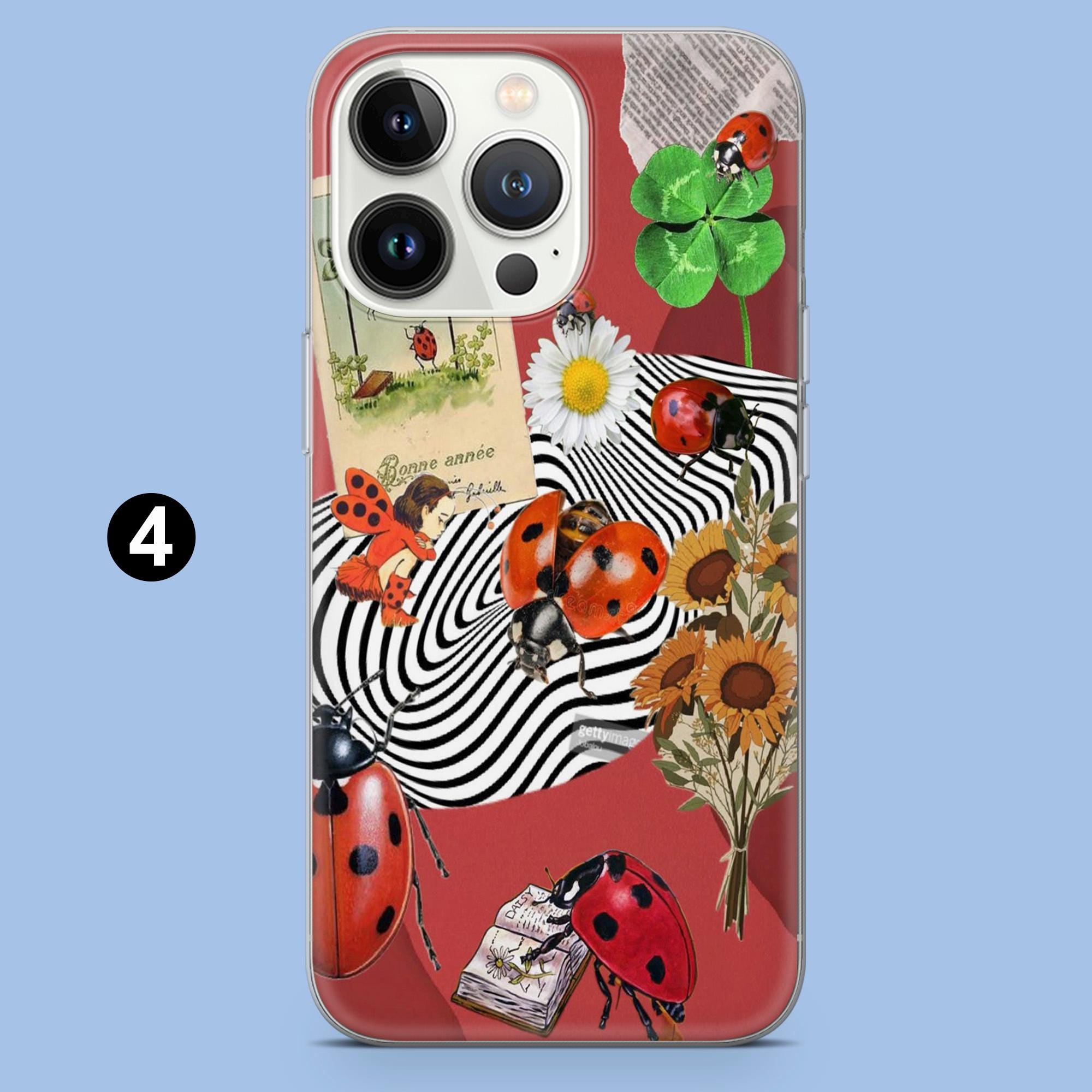 てんとう虫のスマホケース かわいいてんとう虫アート かわいいカバー