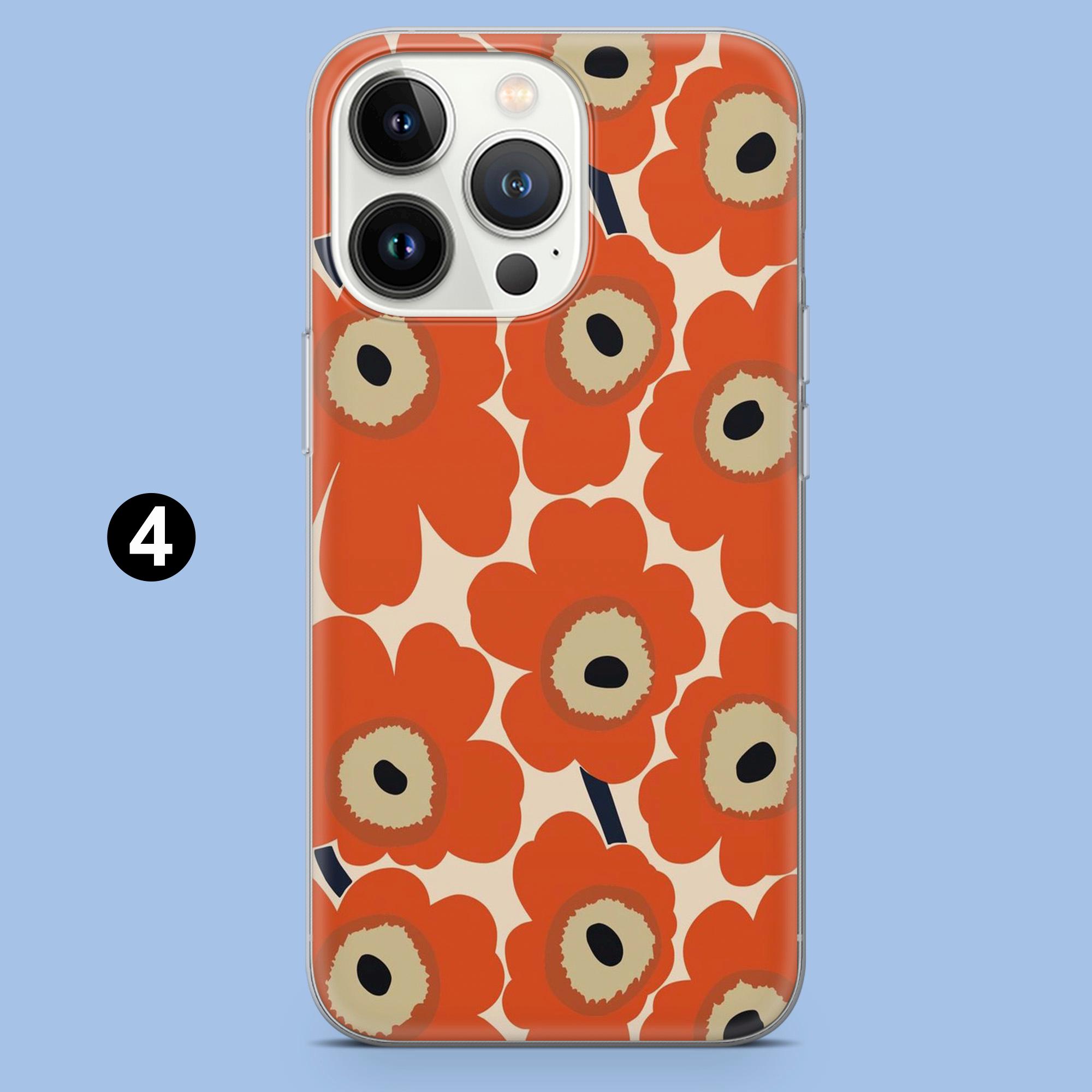 Marimekko Phone Case Poppy Flowery Cover for iPhone 17pro, 16, 15