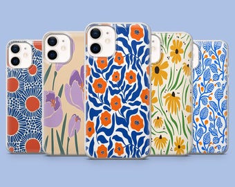 Funda de teléfono Matisse con diseño de arte abstracto para iPhone 17Pro, 16, 15, 14, 13, 12, Samsung S26, S25, S24, S23Fe, A16, A56, Pixel 10, 9Pro