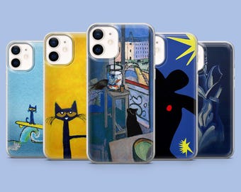 Henri Matisse Handyhülle Abstract Matisse Art Cover für iPhone 16 Pro, 15, 14, 13, 12, Samsung S25, S24FE, S23, S22, A16, A55, A25, Pixel 9