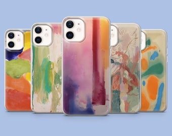 Funda para teléfono Helen Frankenthaler con diseño de manchas de humedad para iPhone 17Pro, 16, 15, 14, 13, Samsung S26, S25, S24, S23Fe, A16, A56, Pixel 10, 9Pro
