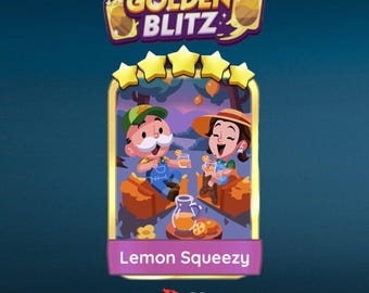 Lemon Squeezy - Golden Blitz Sticker Monopoly Go 5 stars - FAST DELIVERY