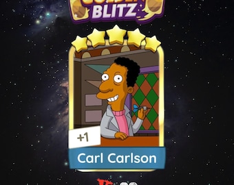 Carl Carlson - Autocollant Golden Blitz Monopoly Go 5 étoiles - Set 18