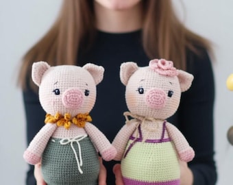 Haakpatroon amigurumi varken | Pluche boerderijdieren (pdf-patroon)