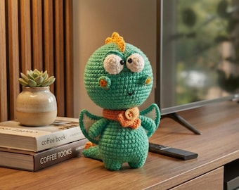 Dragon Amigurumi Crochet Pattern, Plush Fantasy Toy (PDF)