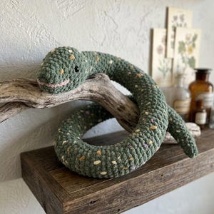 Plush Snake Crochet Pattern PDF, No Sew Snake Amigurumi Tutorial, Easy Velvet Yarn Snake Pattern, Beginner Crochet Plush, Soft Python Plush