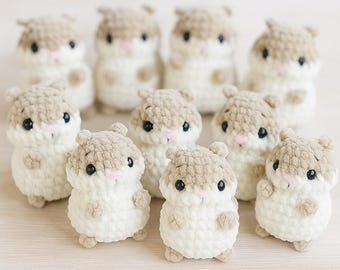 Hamster Crochet Pattern, No-Sew Amigurumi (Digital Download)
