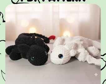 Mini Fury Dragon Crochet Pattern, Beginner/Intermediate (PDF Pattern)