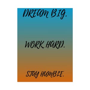 Inspirational Quote Poster, Home Decor Wall Art, Motivational Print, Office Inspiration Picture, Positive Saying Decoration